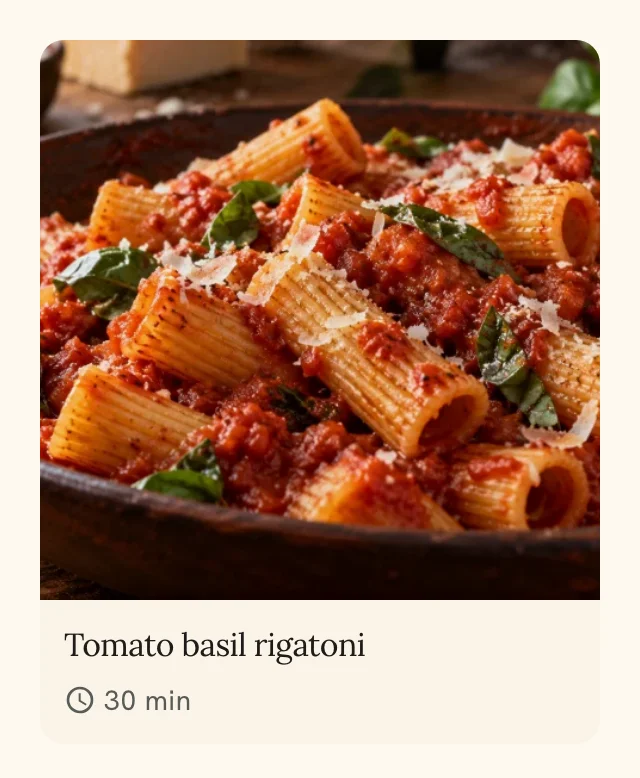 RecipeSesame recipe card with an example recipe