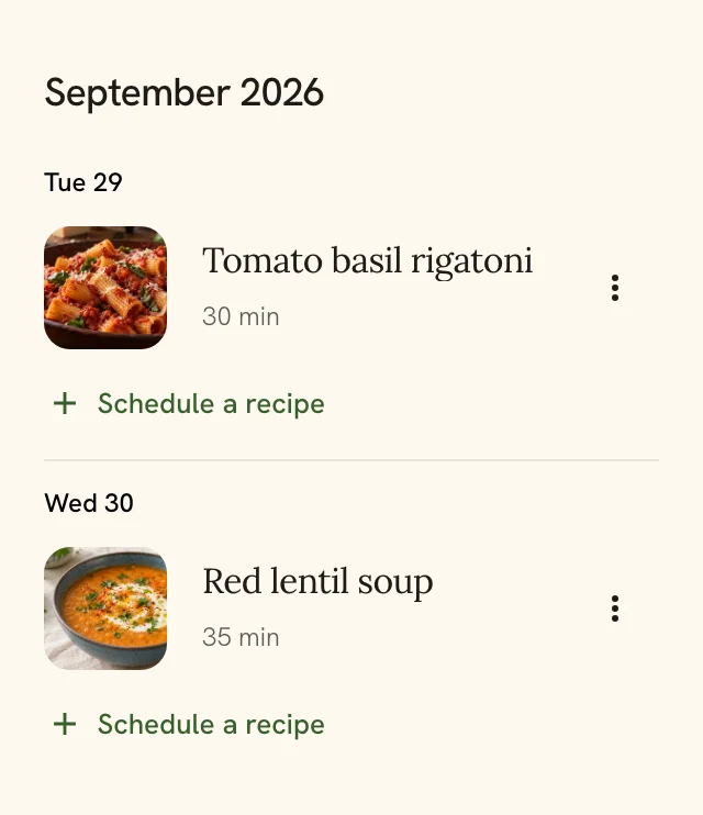 RecipeSesame meal plan with example recipes